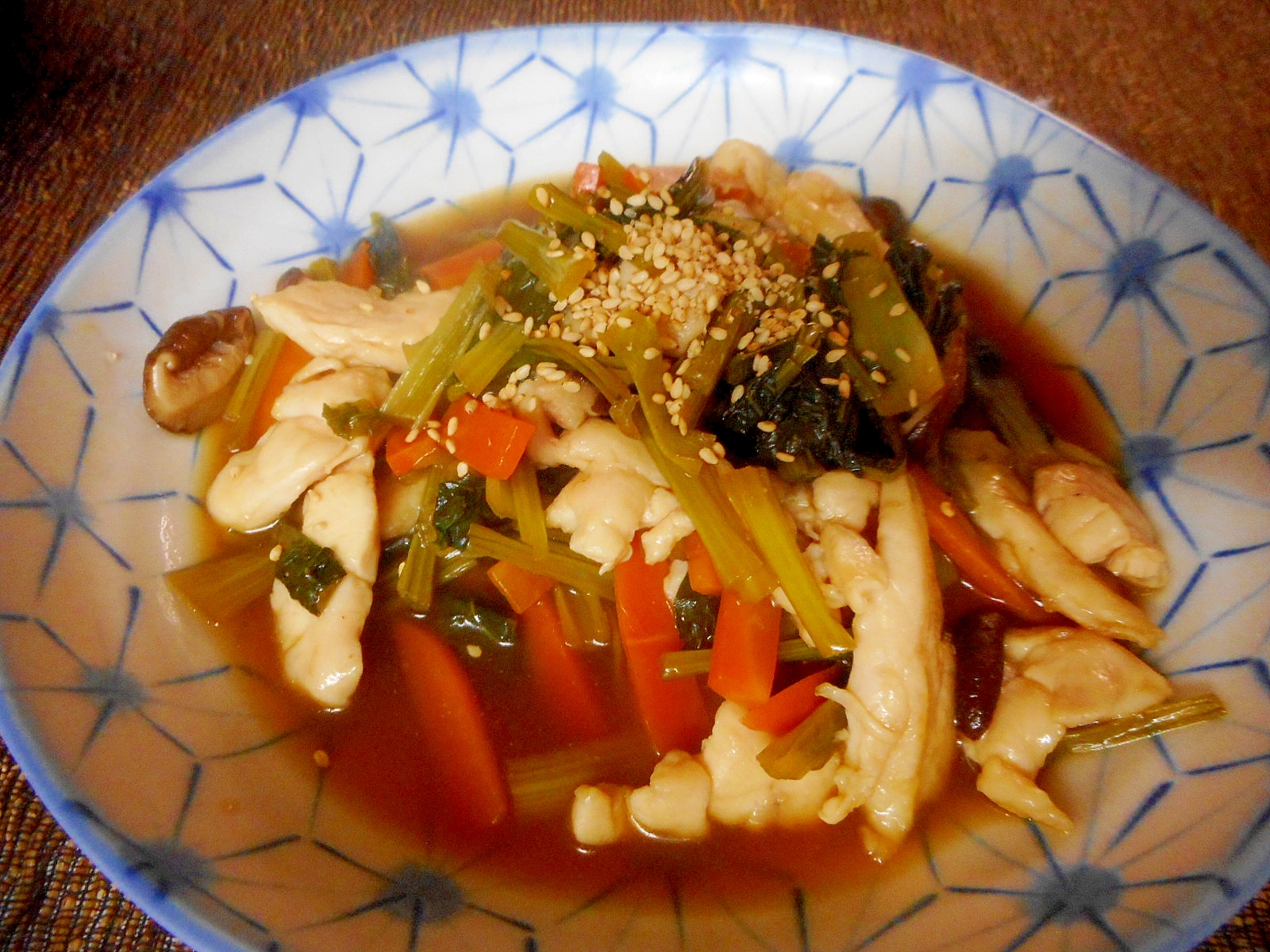 ささみと小松菜の炒め煮