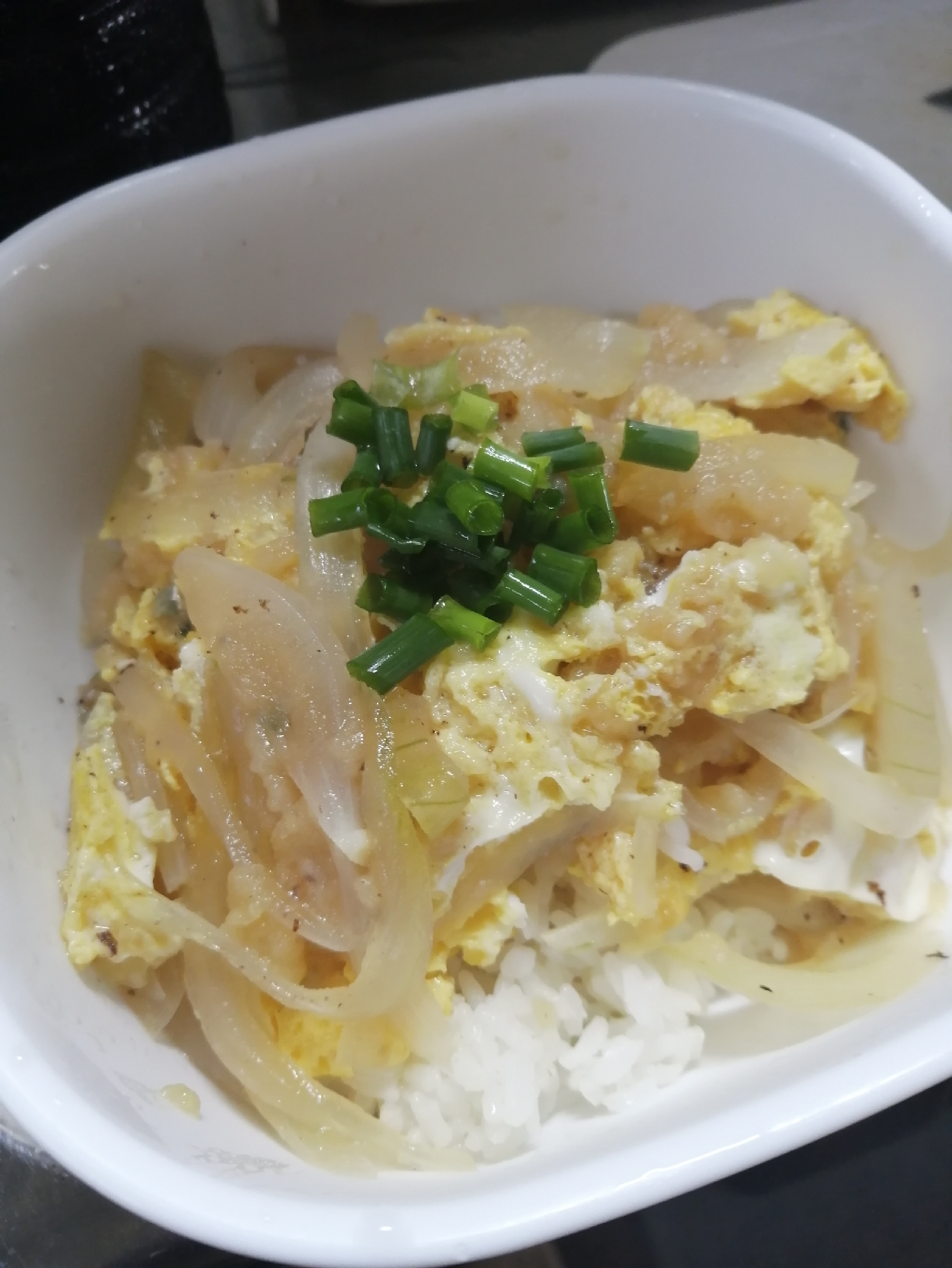 たぬき玉ねぎ丼