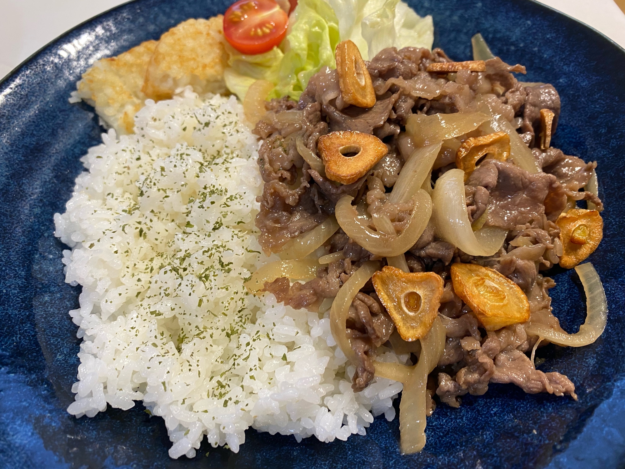 時短飯！牛肉のガリバタ丼♡