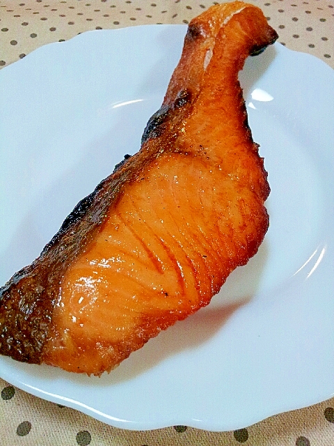 ✿オリーブオイルでつや出し❤ニセ脂の焼き鮭