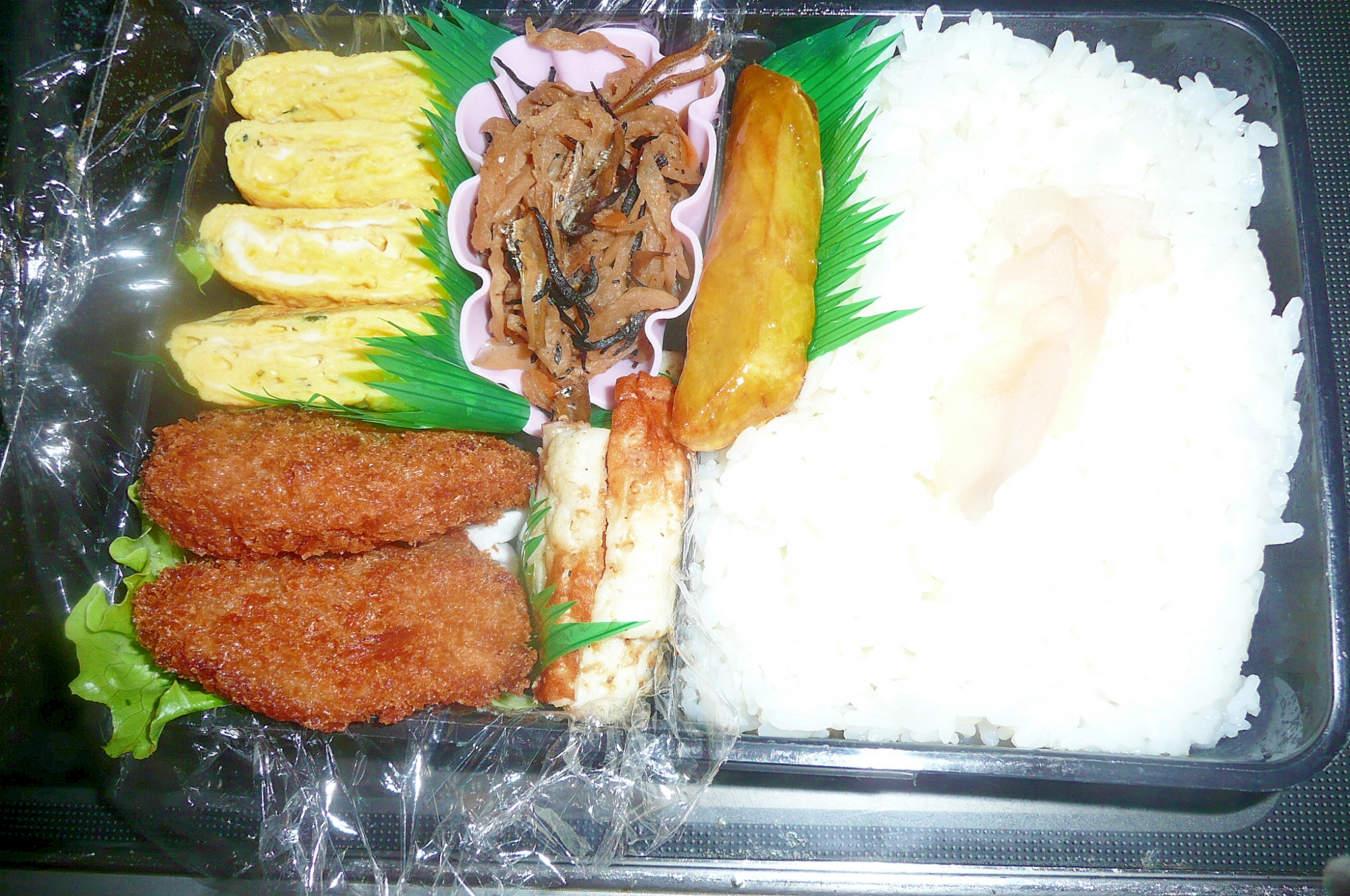 時短のお弁当（ヒレカツ弁当）