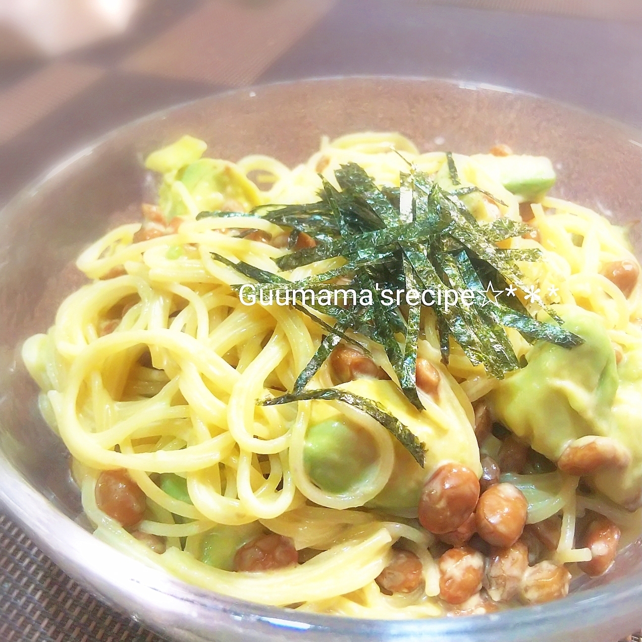 余ってる素麺でも♡カッペリーニのアボカド納豆和え