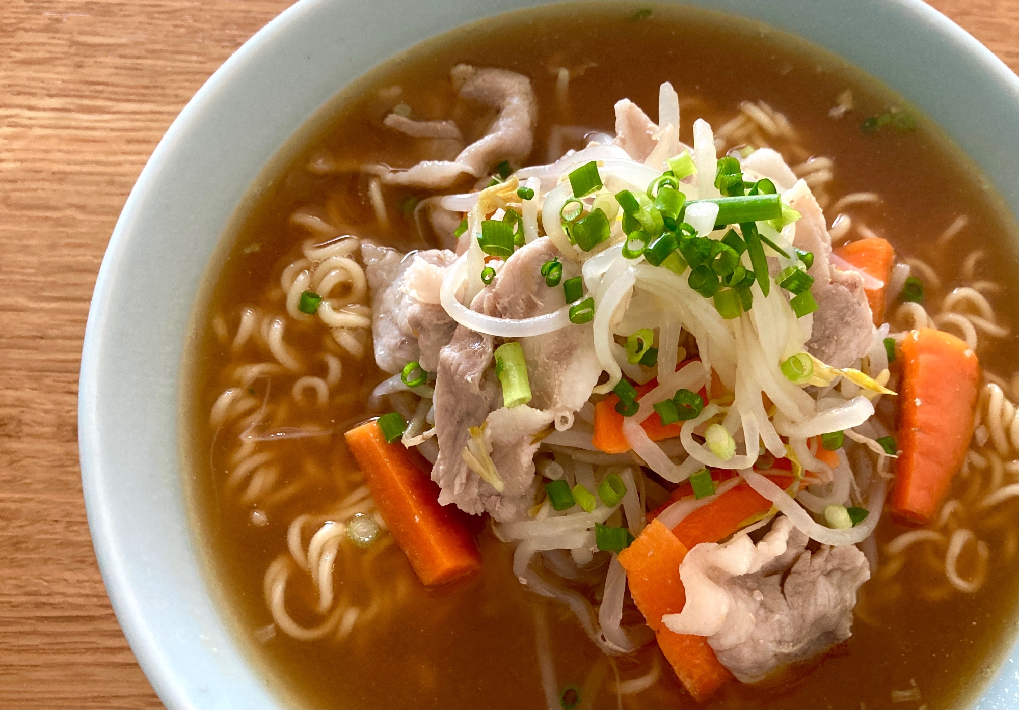 レンチン肉野菜のせ☆袋ラーメン