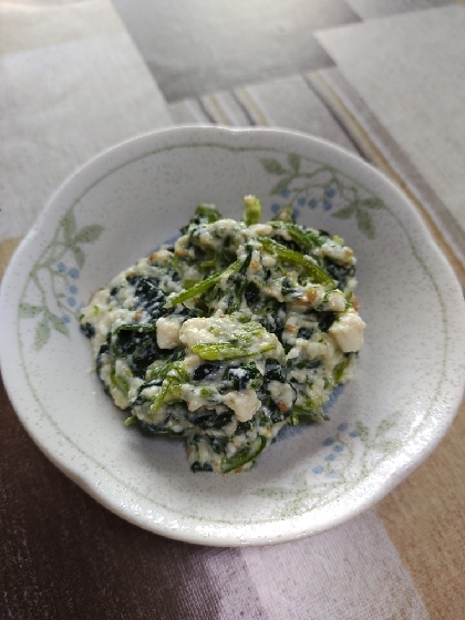 【副菜レシピ】ほうれん草と豆腐の白和え