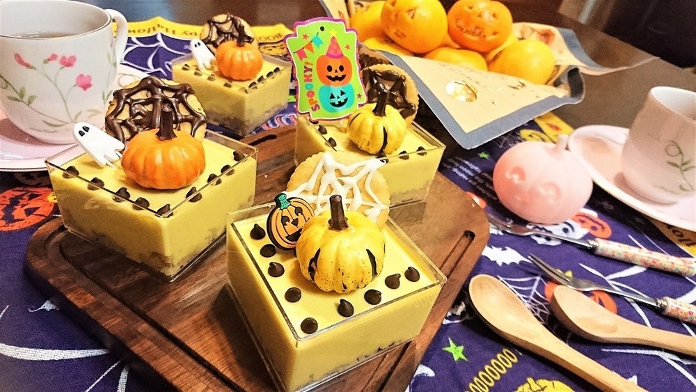 ハロウイン！【パンプキンレアチーズケーキ】