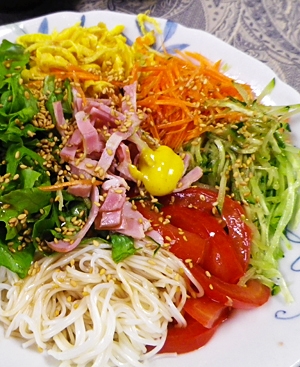 サラダ冷やし中華素麺