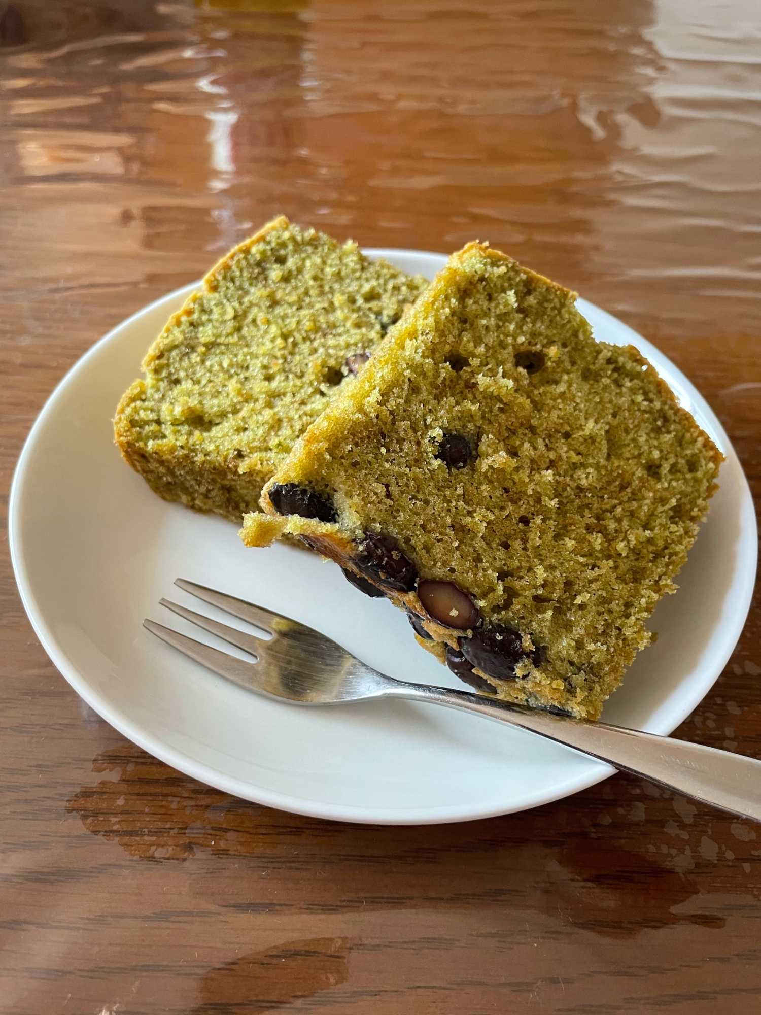 黒豆と抹茶パウンドケーキ