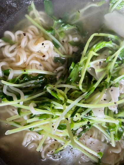 ラーメンに豆苗とってもあいました！
豆苗が余っていたので使い切れてよかったです！ありがとうございます