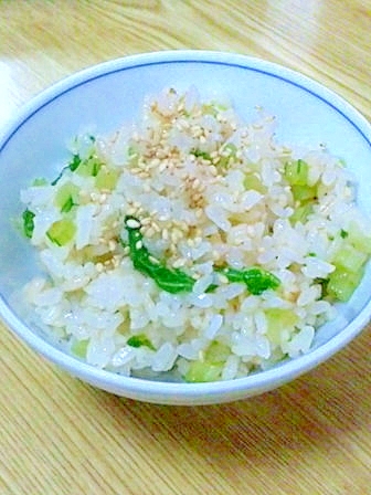 ★★カブの葉とカツオ節で菜飯★★