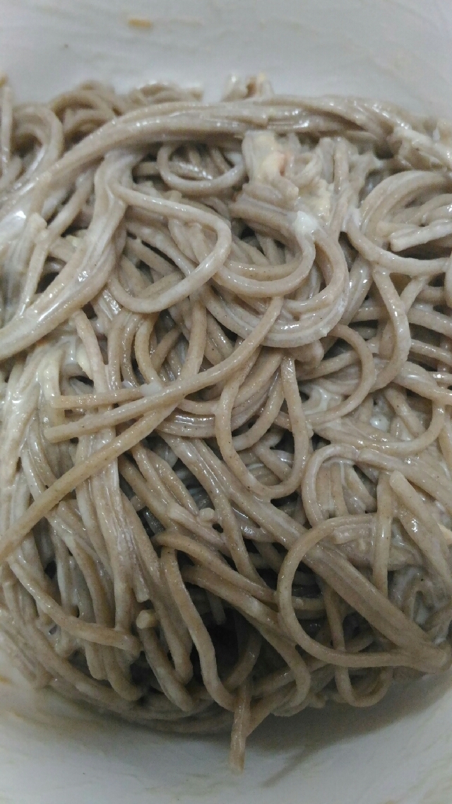 ツナマヨわさび蕎麦