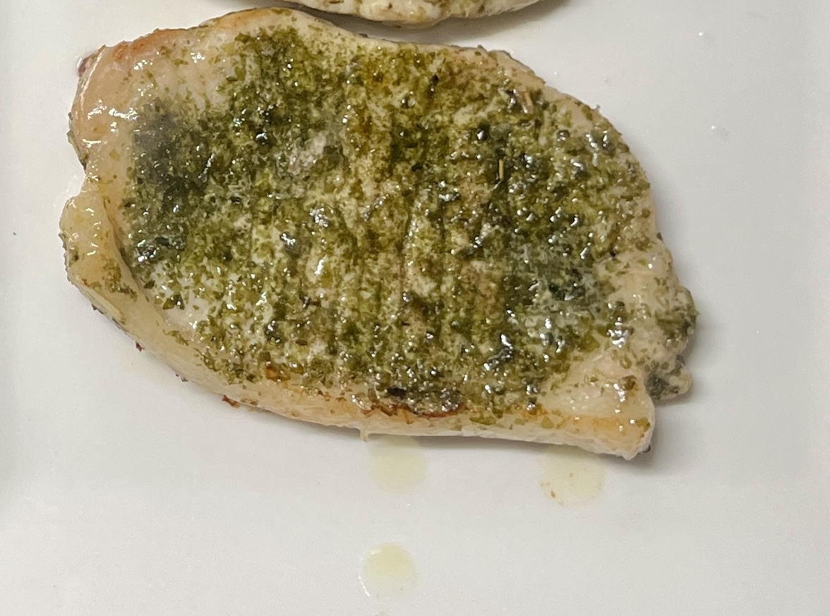 豚肩ロースの青のりソテー