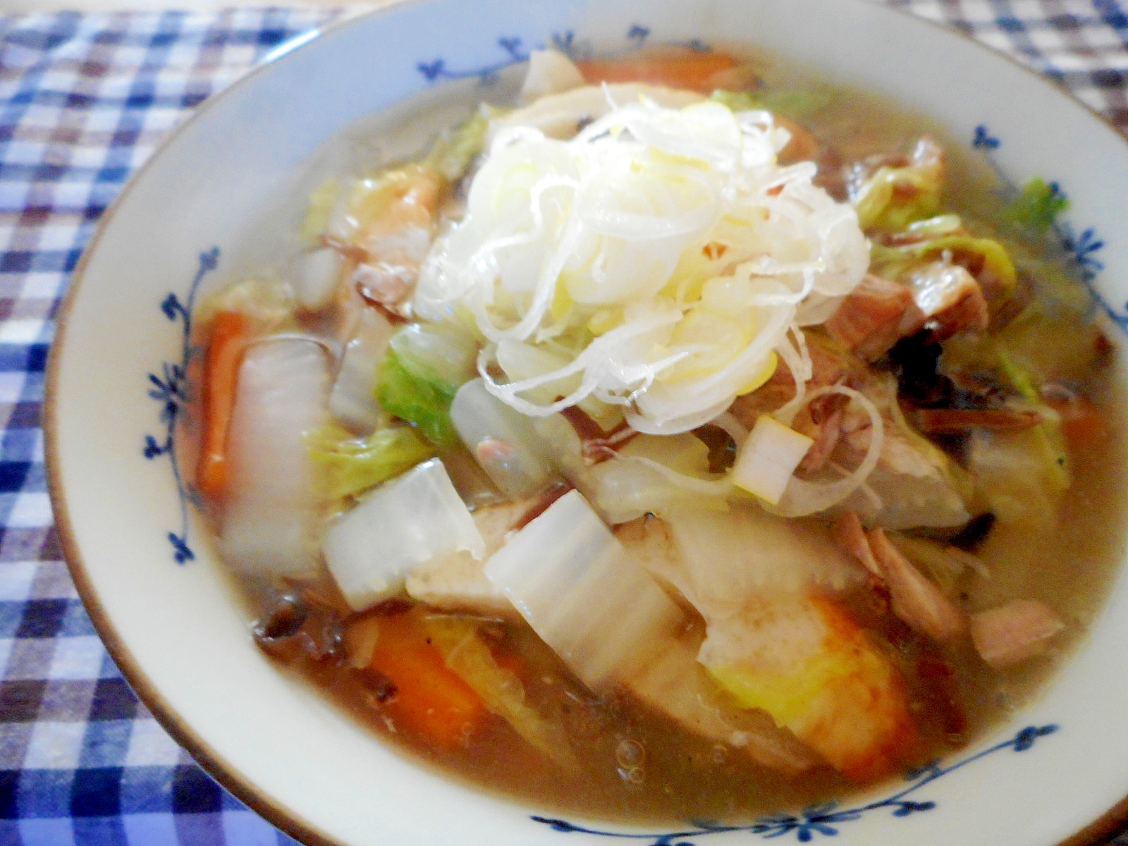 白菜とちくわのとろみうどん