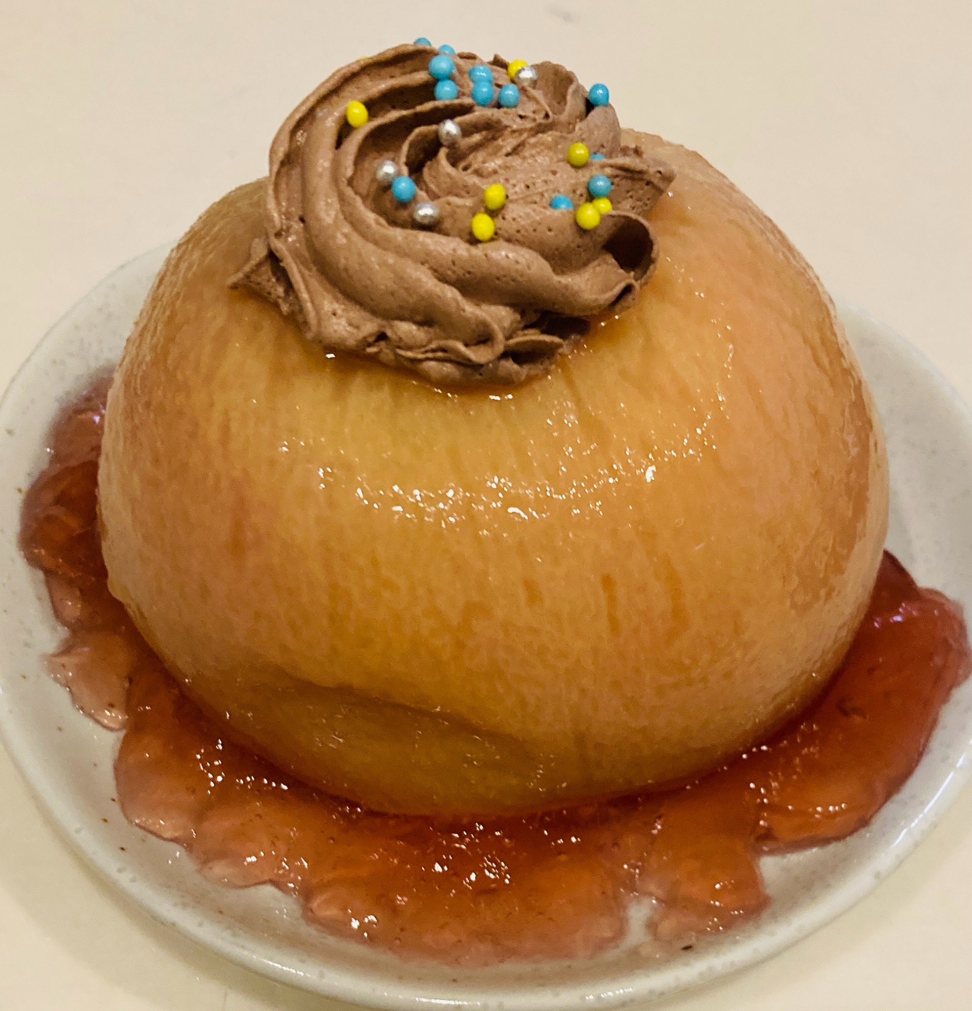 丸ごと桃ケーキ
