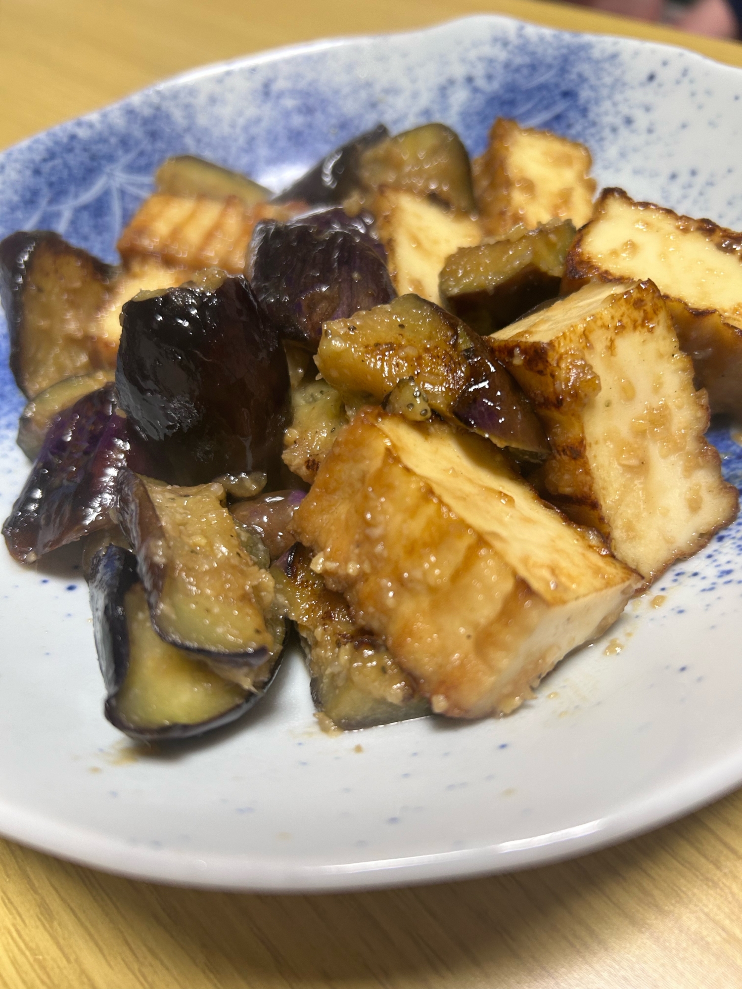ナスと厚揚げの味噌炒め