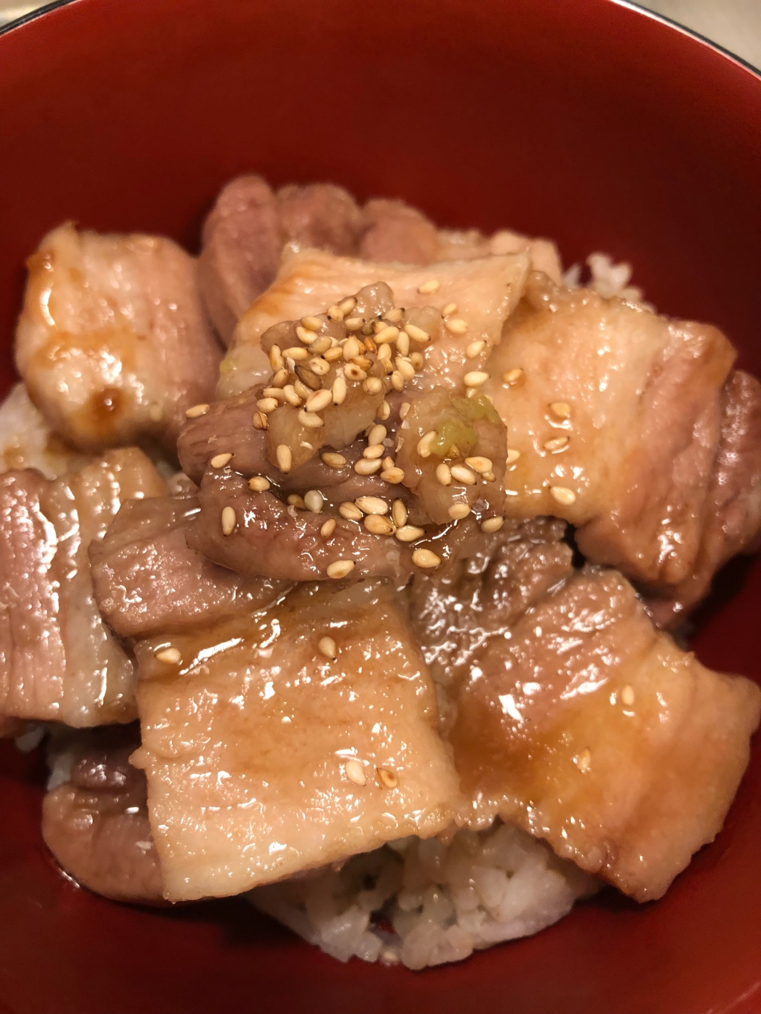 フライパンひとつdeで大人のチャーシュー丼^_^