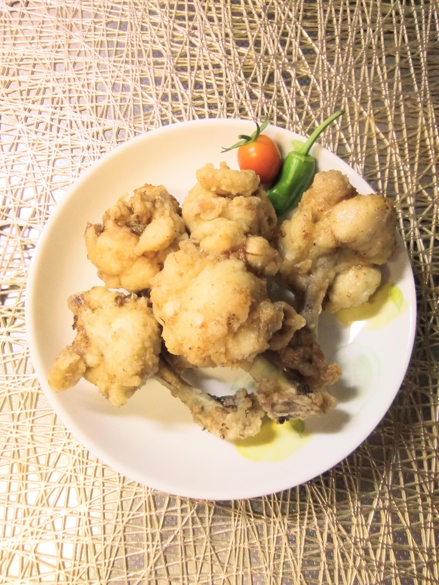 2%の塩水のみ☆手羽元のから揚げ☆チューリップ