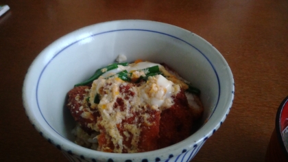 レンジでカツ煮(カツ丼風)！