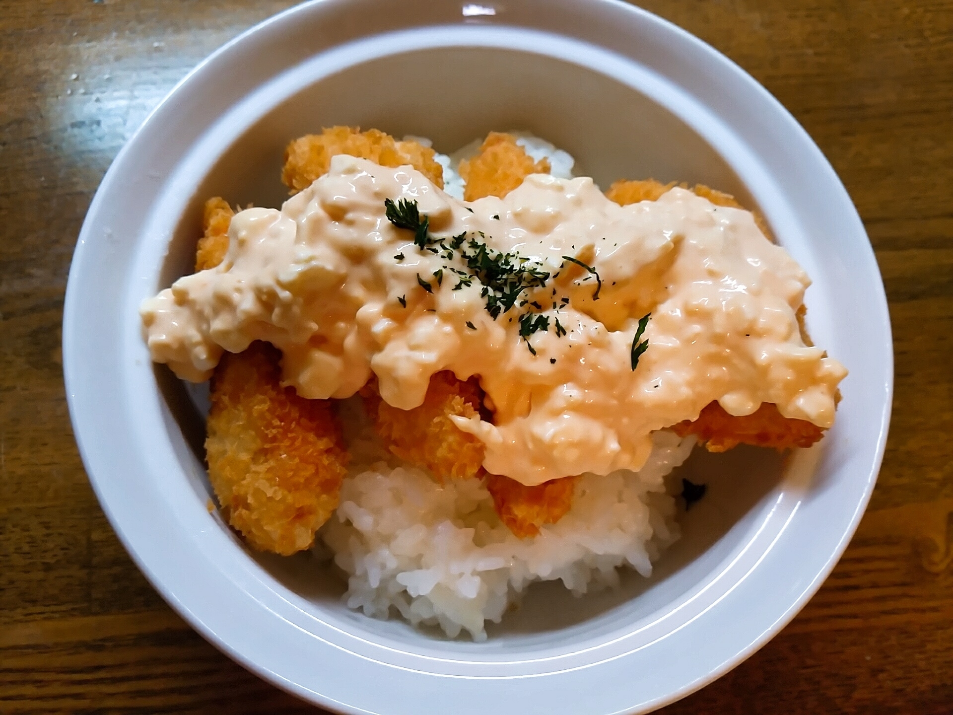 サーモンフライタルタル丼