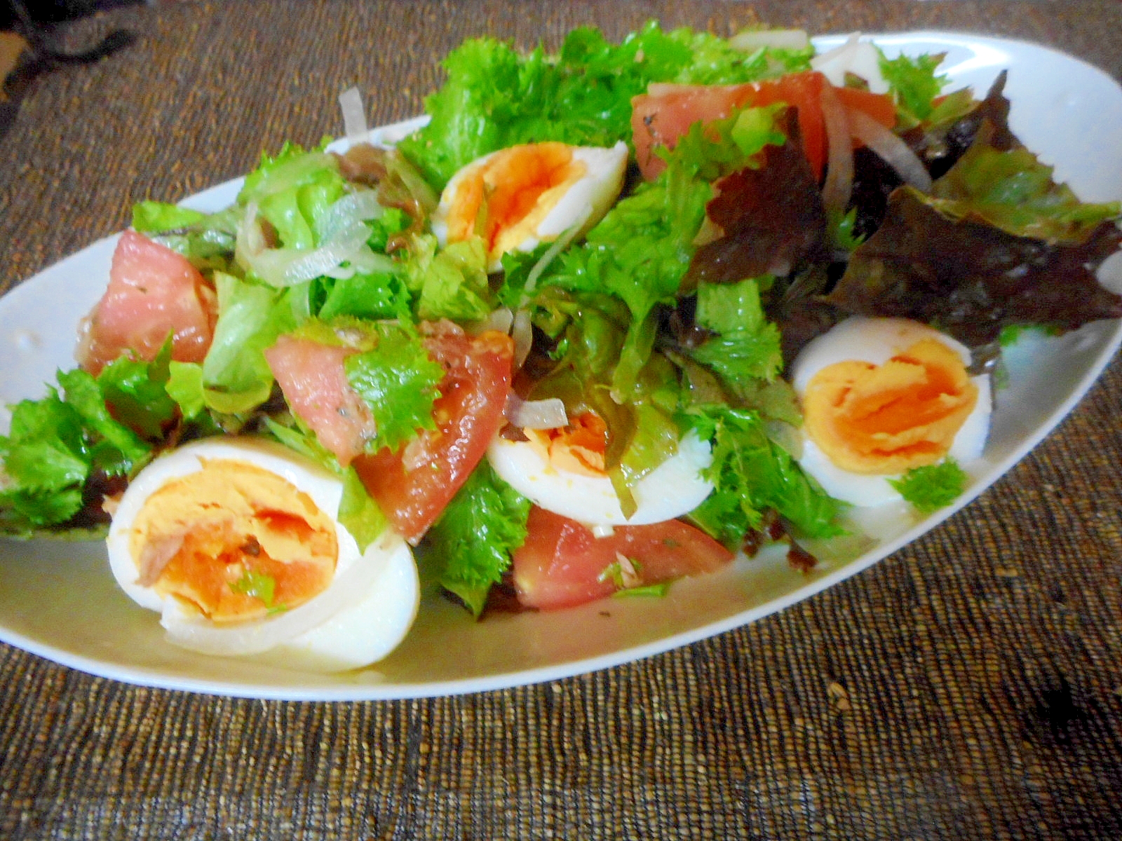 ツナドレッシングでゆで卵のグリーンサラダ レシピ 作り方 By Mococo05 楽天レシピ ツナドレッシングでゆで卵のグリーンサラダ レシピ 作り方 By Mococo05 楽天レシピ