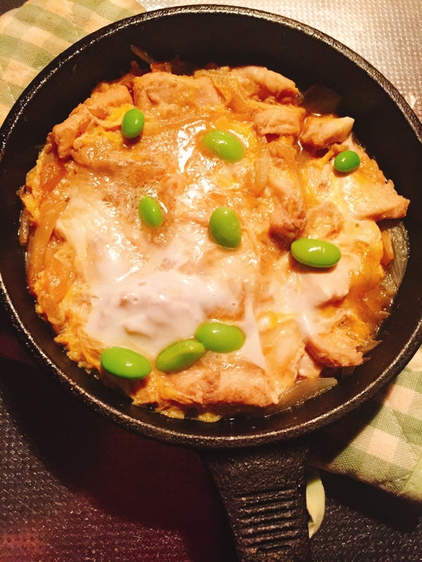 スキレットで☆あつあつ親子丼