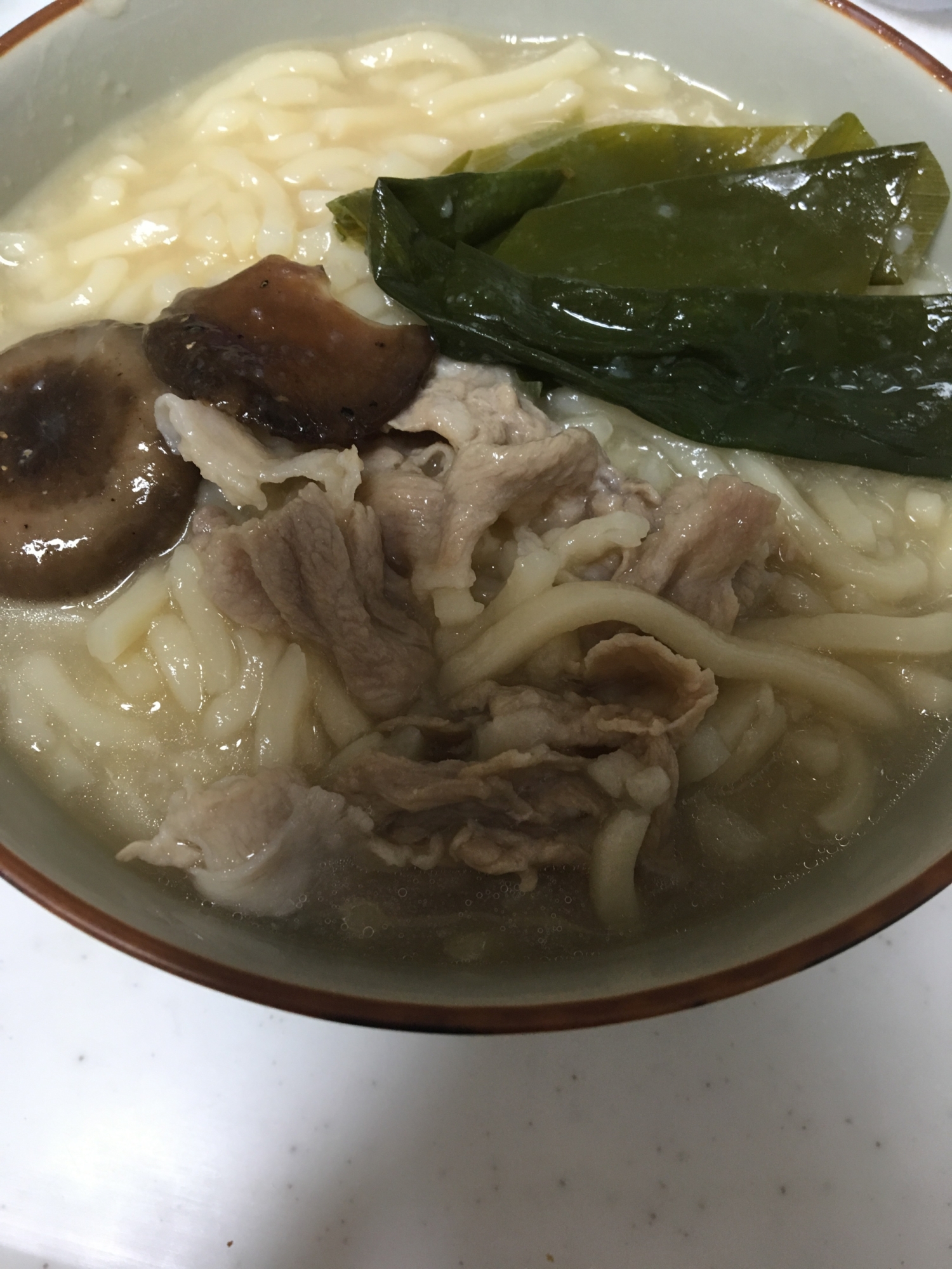 豚肉と椎茸入り煮込みうどん╰(*´︶`*)╯