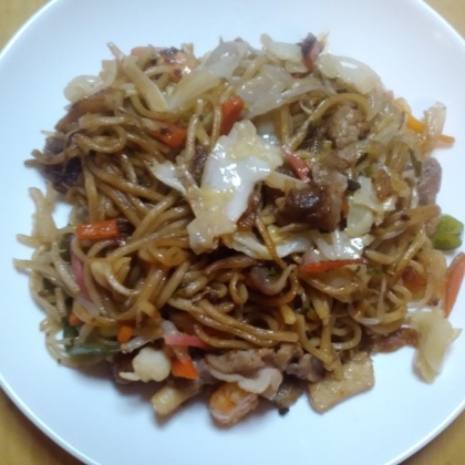 ５分！？ケチャ&ウスターで❤焼きそばアレンジ♪