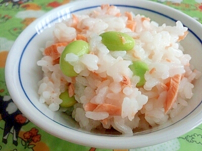 枝豆と鮭のだし粥☆離乳食