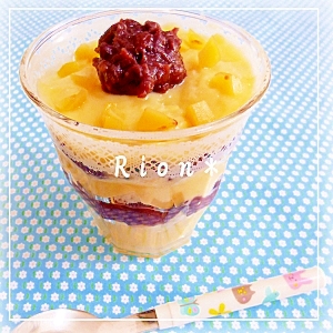 食パンで作る カスタード つぶあんのグラスケーキ レシピ 作り方 By くまきち 楽天レシピ