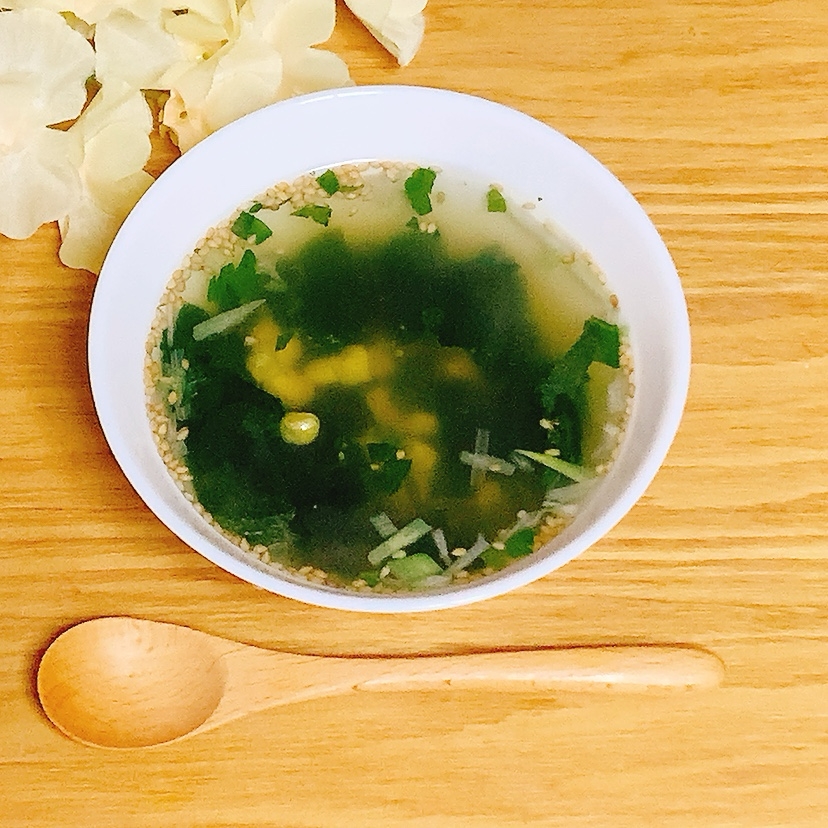 わかめコーンスープ