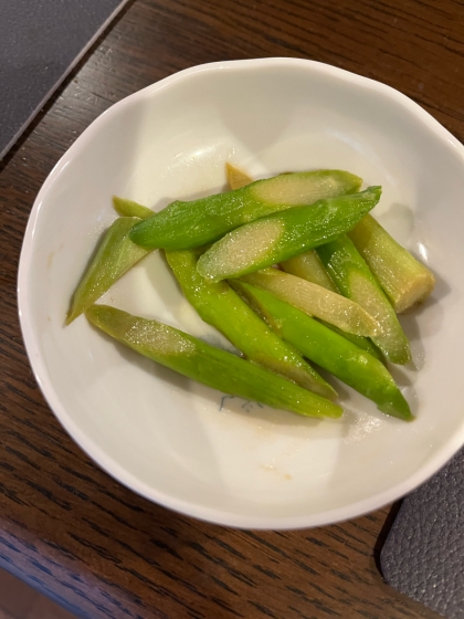 バター醤油の味付けでとても美味しかったです。