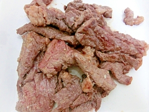 厚切り牛肉の塩麹炒め レシピ 作り方 By Evergreen7 楽天レシピ