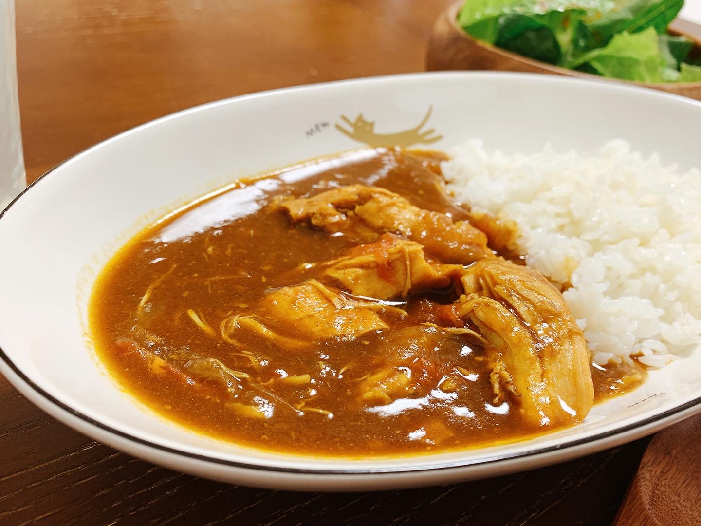 ほろほろ鶏胸肉のチキンカレー