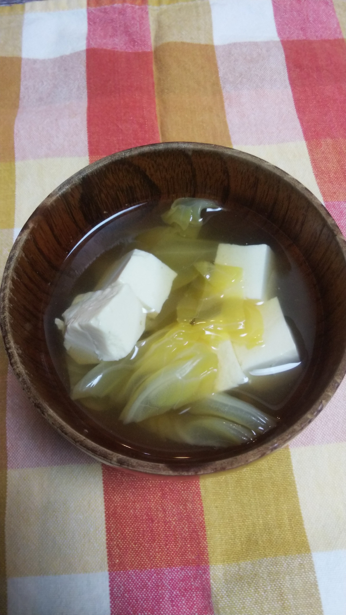 優しい味☆豆腐とキャベツのすまし汁