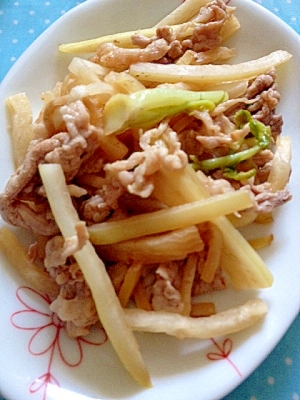 ささっと簡単! 大根と豚肉のしょうゆ炒め☆
