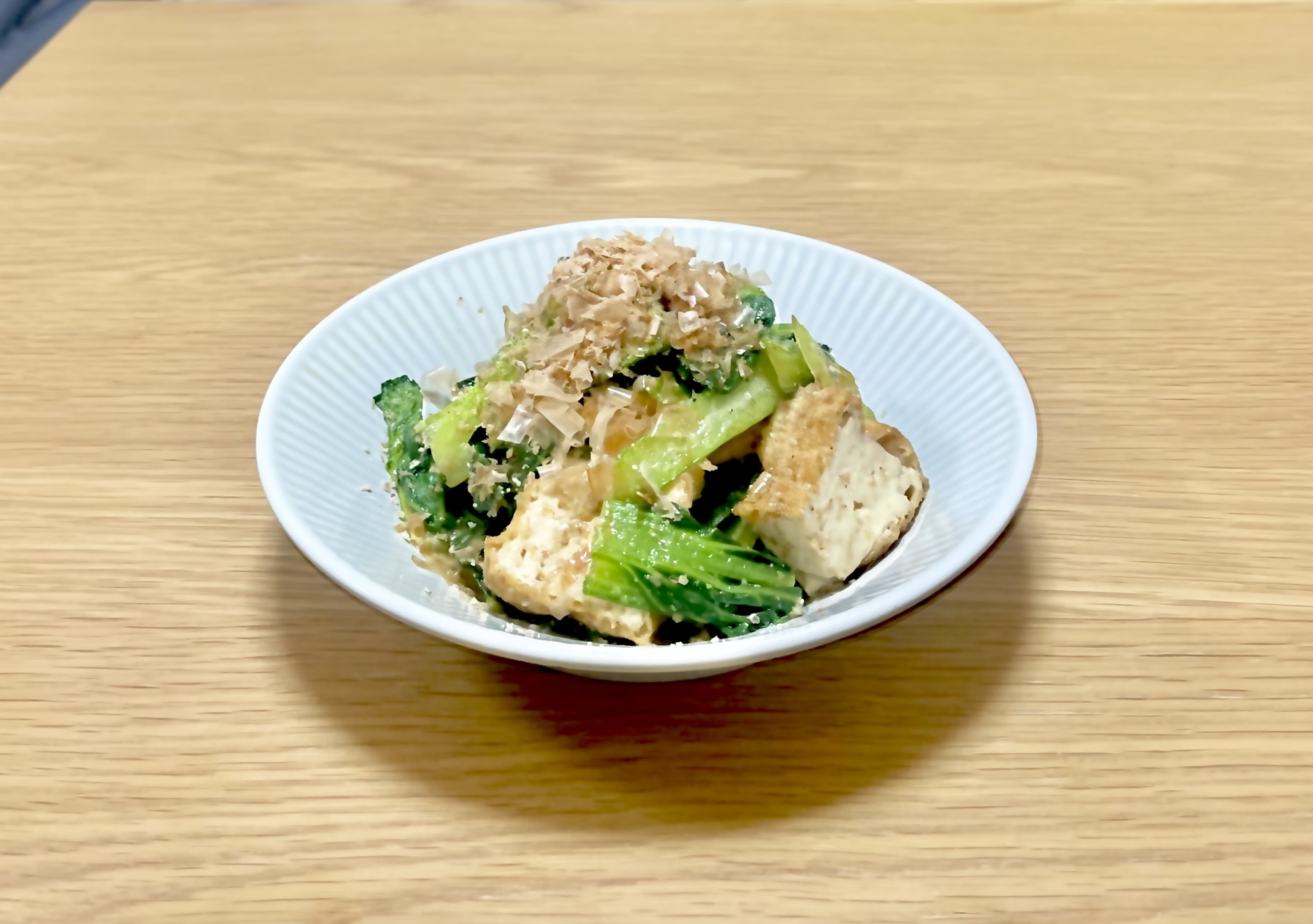 ゆる四毒抜き◆ちぢみ菜と厚揚げの煮びたし