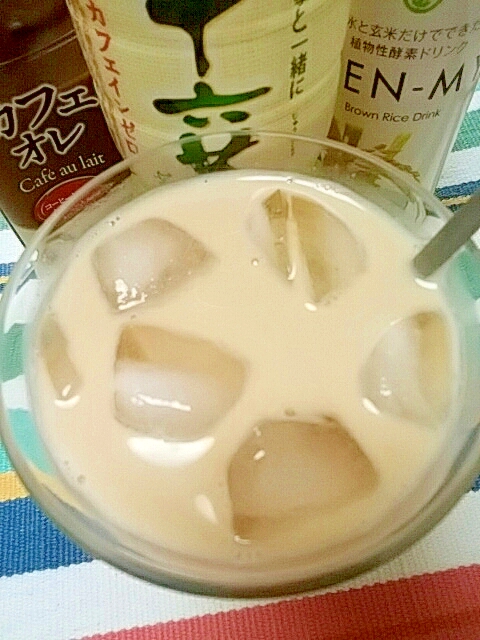 アイス☆十六茶ライスミルクきなこカフェオレ♪