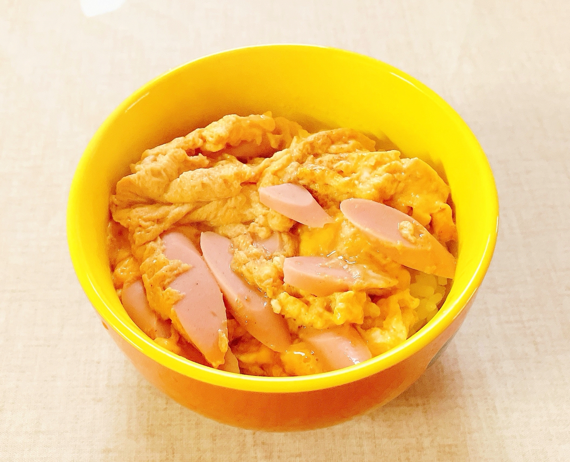 つゆだく魚ニソ卵とじ丼