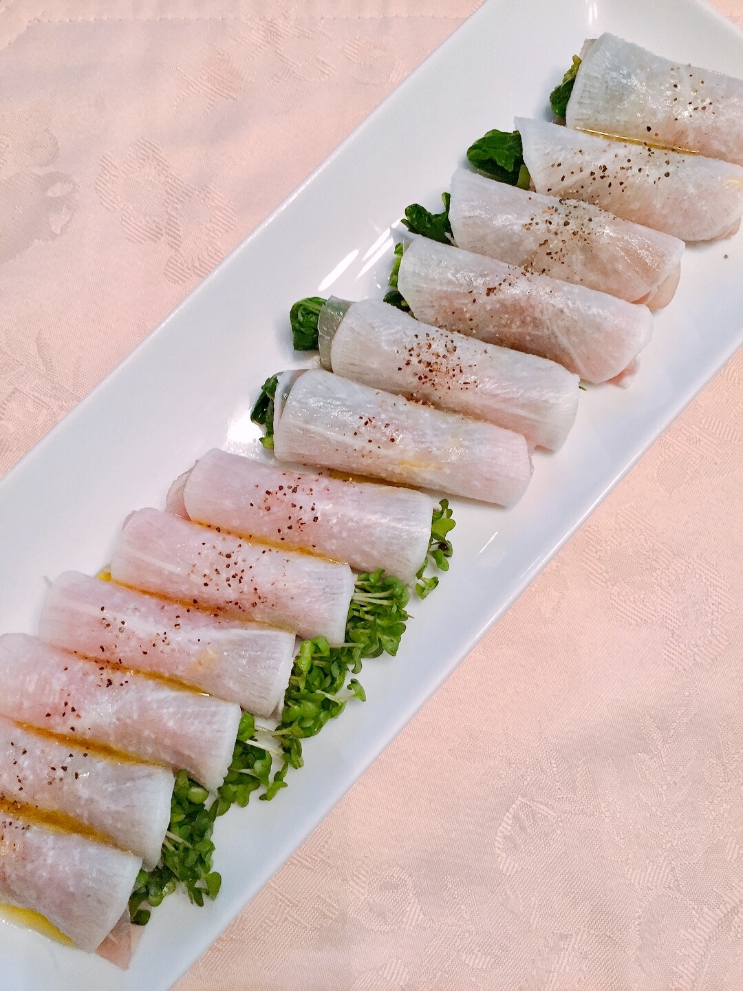 大根の生ハム巻き★野菜も一緒に!簡単前菜♪