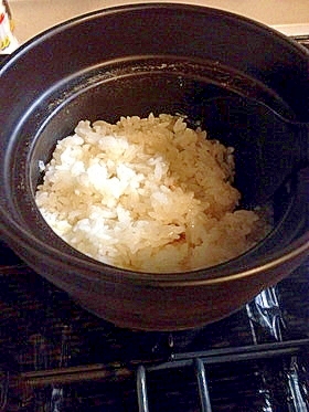 おひとり様♡土鍋でほたて釜飯風