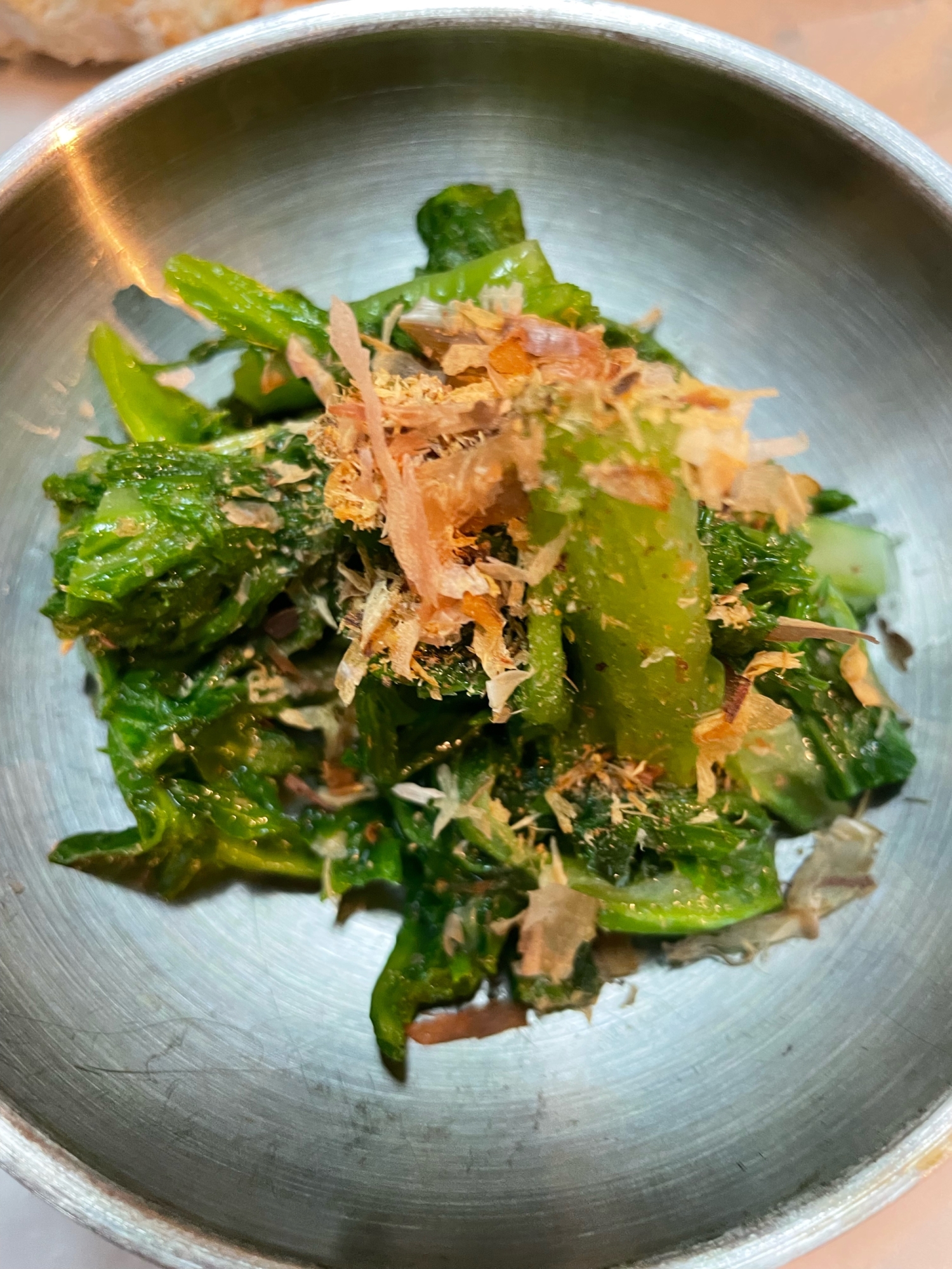 わさび菜のからし和え♪