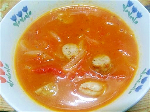 トマト鶏アメリカンソーセージ煮込み/ケイジャン風味