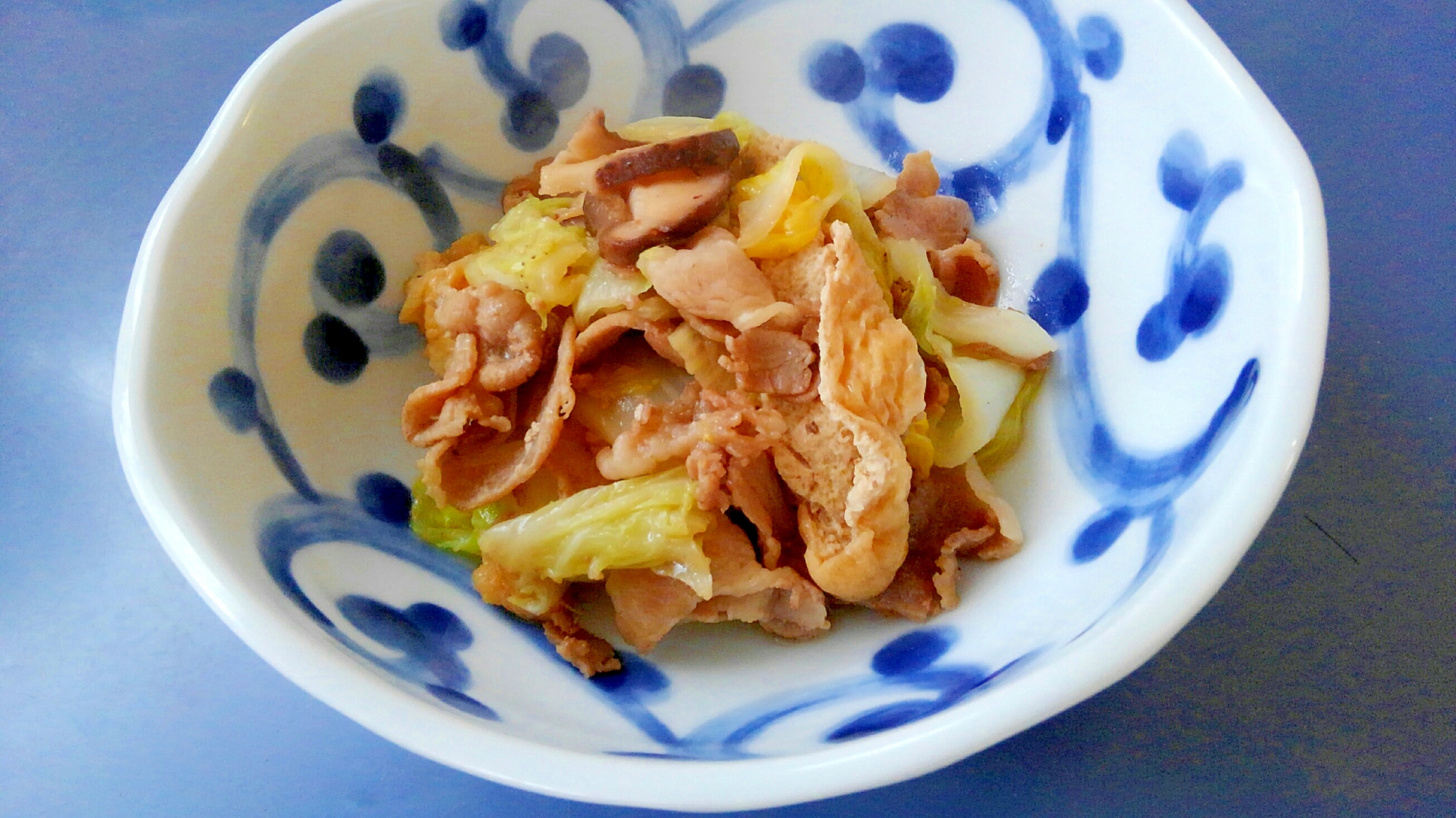 創味シャンタンで白菜と豚肉の和風の旨煮