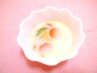 人参とセロリの豆乳スープ