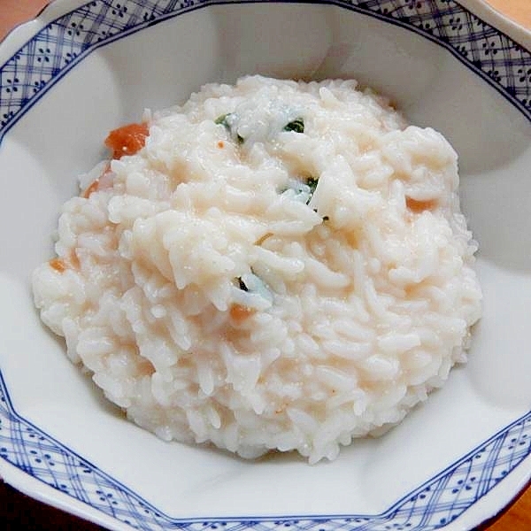 まな板なし４分！梅干し&明太子切り子で❤お粥♪