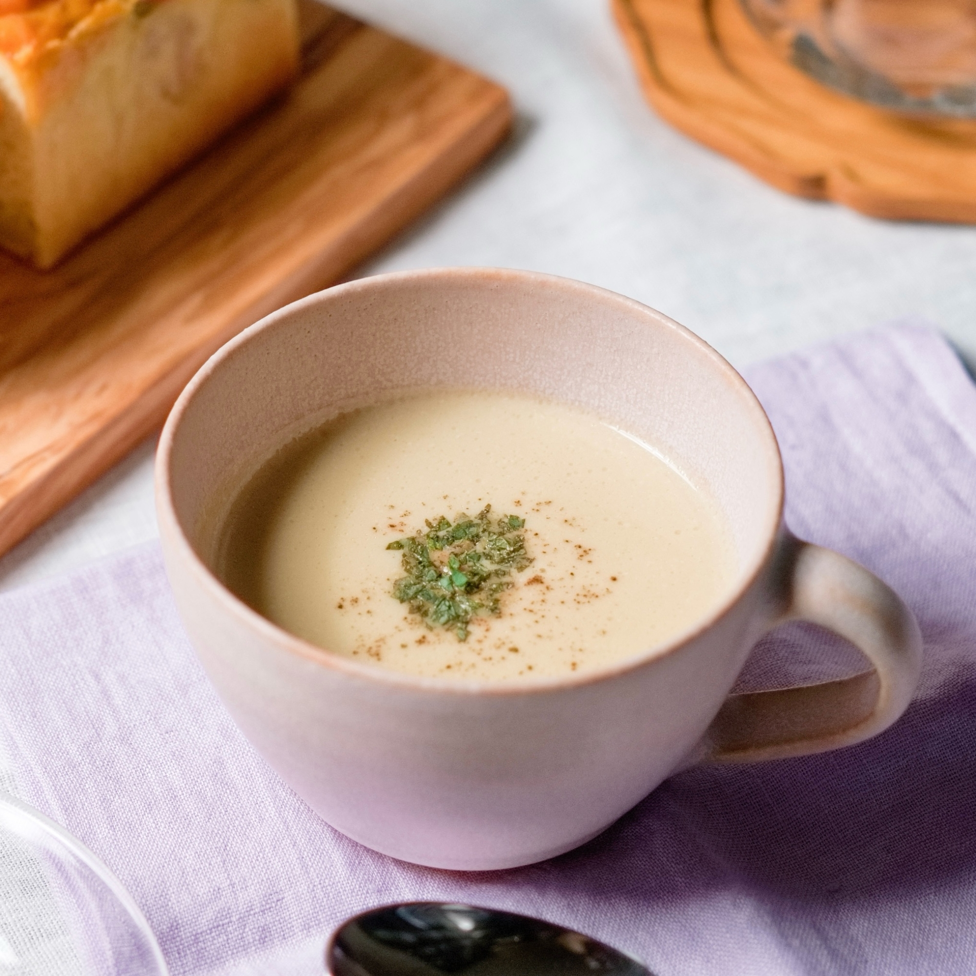 なすのミルクポタージュ【洋食・汁物】