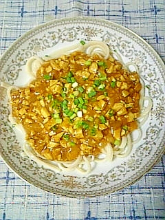 ☆厚揚げそぼろカレーあんかけうどん☆