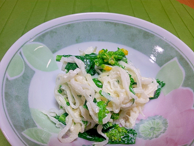 春を感じる菜の花と大根の辛子マヨネーズ和え レシピ 作り方 By Ashly Gyogyon 楽天レシピ