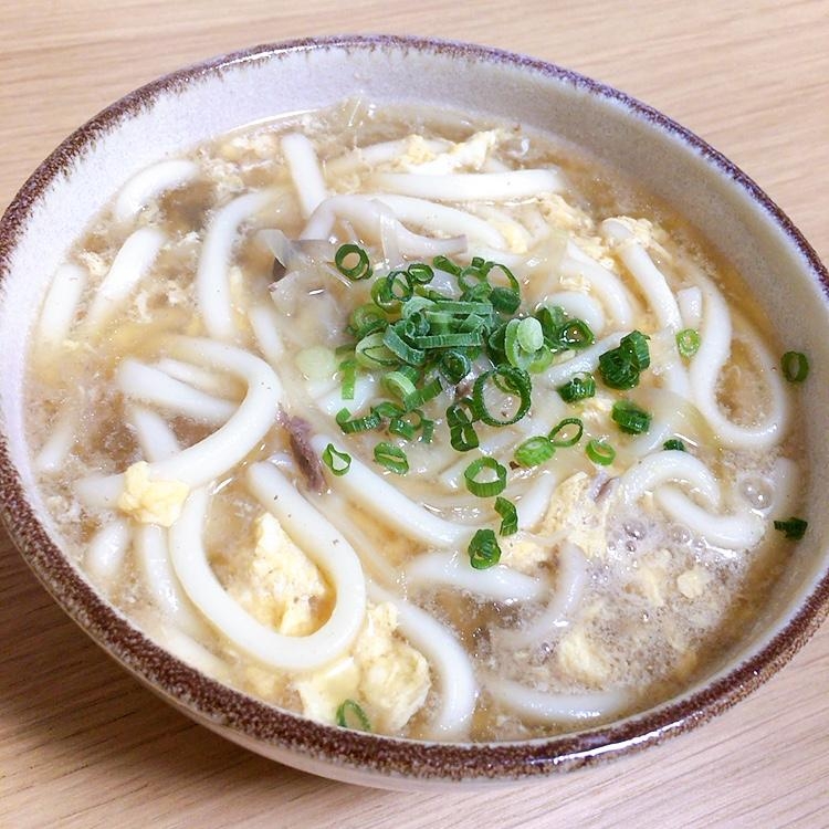 すき焼きの残りde卵とじうどん★*。