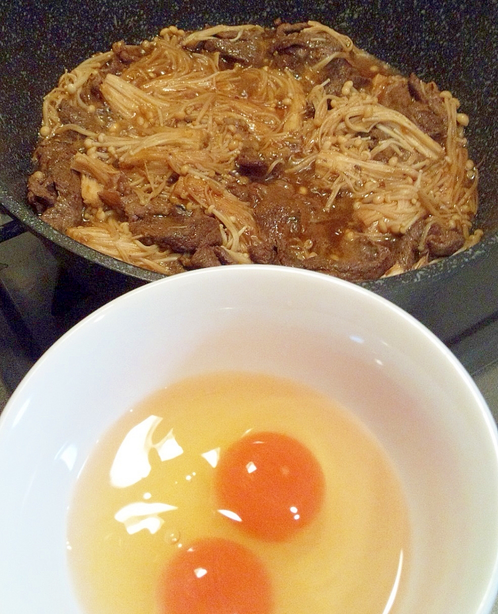フライパンで蒸して煮る鍋・韓国風すき焼き☆