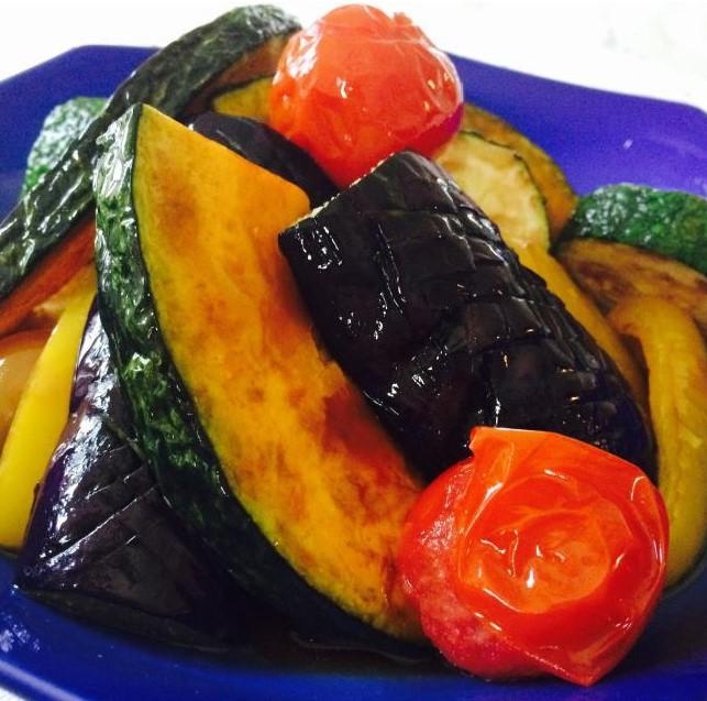 ごろごろ夏野菜の揚げ出し